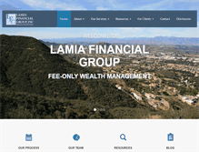 Tablet Screenshot of lamiafinancial.com